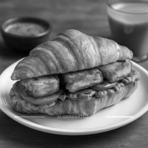 Paneer Tikka Croissant Sandwich