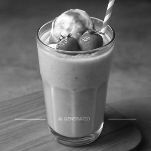 Strawberry Milkshake With Ice Cream