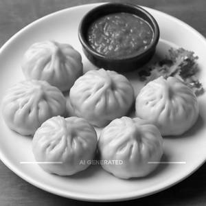 Veg Steamed Momos (6pcs)