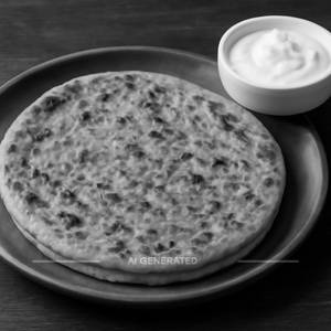 Onion Paratha With Curd