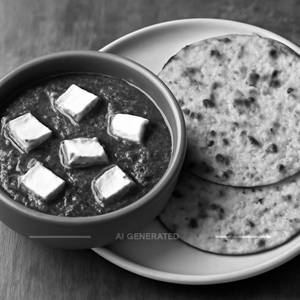 Palak Paneer(Half) With 2 Missi Roti