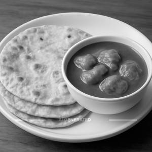 3 Phulka With Boneless Chicken Curry