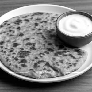 Aloo Paratha With Curd