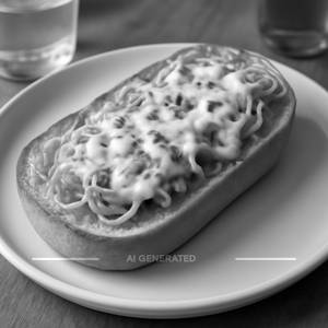Spicy Noodles Cheese Garlic Bread
