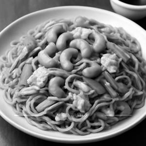 Egg cashew noodles