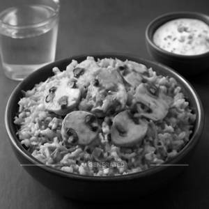 Mushroom biryani