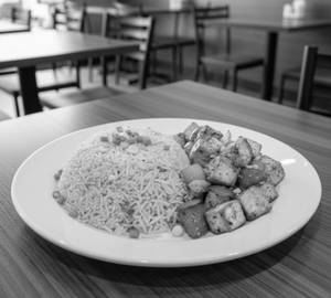 Butter Garlic Fried Rice & Paneer Dry Fry