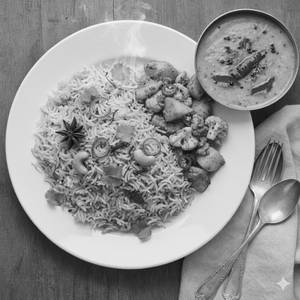 Veg Biryani + Veg of the day + Dal Fry