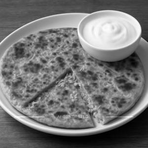 Paneer Paratha With Curd