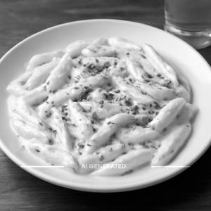 Penne Pasta In White Sauce
