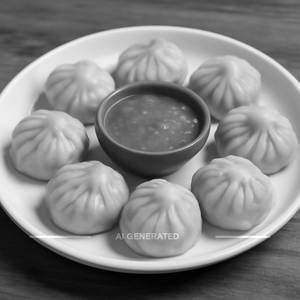 Veg Steam Momos (8 Pcs)