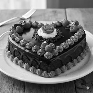 Heart Shape Chocolate Cake [Eggless]   
