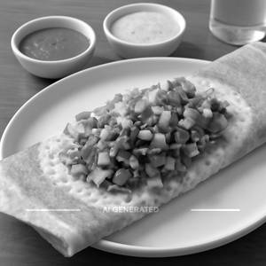 Salad Roast Dosa With Cheese