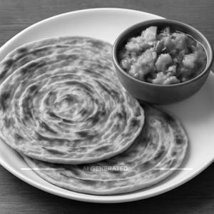 Aloo Paratha With Sabji