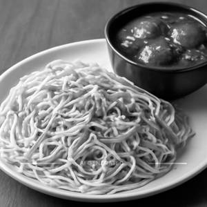 Hakka Noodles With Manchurian Gravy