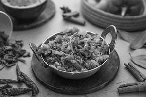 Aloo Bhujia With Seasonal Sabji [No Onion Garlic]