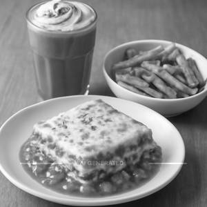 Lasagne Pasta + Masala Fries + Chocolate Shake