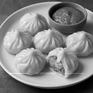 Veg steamed momos [6 pieces]