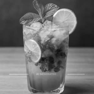Blue curacao mojito