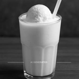 Vanilla Milkshake With Ice Cream