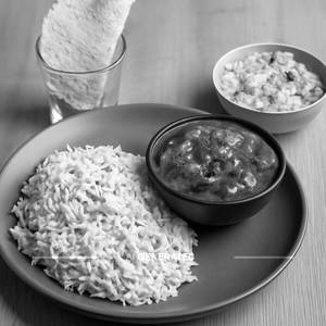 Jeera Rice With Rajma Masala And Papad Churi