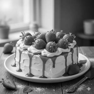 Heart Shape Strawberry Cake [Eggless]   