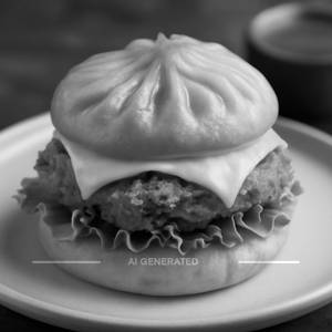 Chicken Cheese Momo Burger