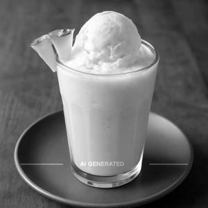 Pineapple Shake With Ice Cream