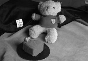 Heart Shape Red Velvet Cake With Teddy