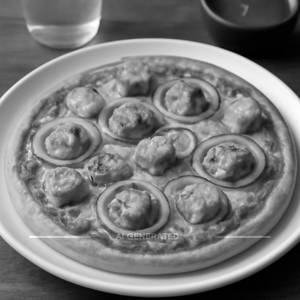 Paneer and onion pizza