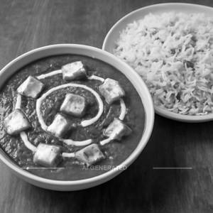 Palak Paneer And Jeera Rice
