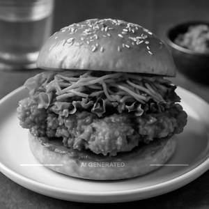 Korean fried chicken burger