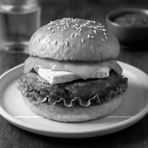 Cheese schezwan burger