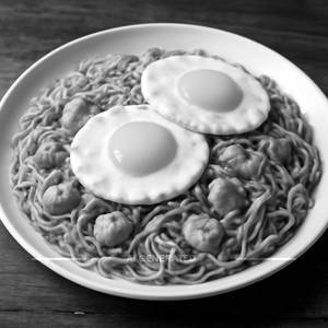 Double egg chicken noodles