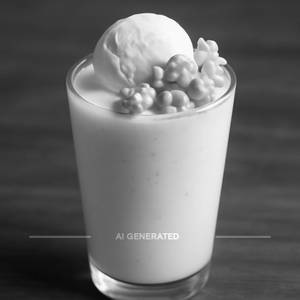 Vanilla Milkshake With Ice Cream