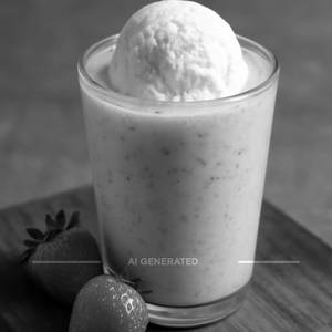 Strawberry Shake With Vanilla Ice Cream 