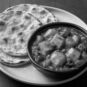 Kadai Paneer With 3 Tandoori Butter Roti