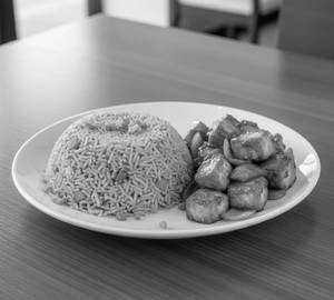 Schezwan Fried Rice + Honey Chilli Paneer