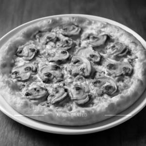 Butter Garlic Mushroom Pizza
