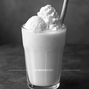 Vanilla Milk Shake With Ice Cream