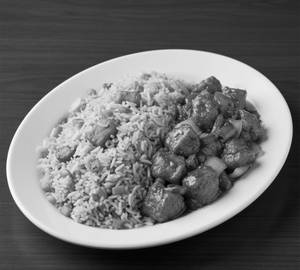 Classic Pork Fried Rice + Schezwan Pork