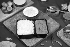 Chaap Curry Rice Box With Boondi Raita[125ML]