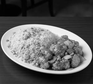 Butter Garlic Chicken Fried Rice + Kung Pao Chicken