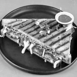 Loaded cheese spicy grilled sandwich