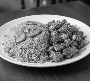 Tamam Special Pork Fried Rice + Honey Chilli Pork