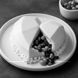 White Chocolate Pinata Heart Cake