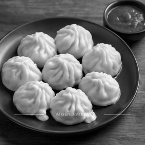 Cheesy Chicken Steamed Momos