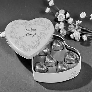 ZOROY Heart Tin With 6 Milk Chocolate Pralines | Valentine Gift Box