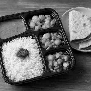 Rice Plate Meal Tray Packing