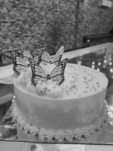 Black Forest Blue Butterfly Cake